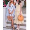 ZESICA Women’s 2026 Summer Boho Sleeveless Midi Dress Scoop Neck Ruffle Tiered Layered Swing Long Beach Vacation Dresses(Apricot)