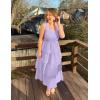 ZESICA Women’s 2026 Summer Boho Sleeveless Midi Dress Scoop Neck Ruffle Tiered Layered Swing Long Beach Vacation Dresses(Purple)