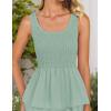 ZESICA Women’s 2026 Summer Boho Sleeveless Midi Dress Scoop Neck Ruffle Tiered Layered Swing Long Beach Vacation Dresses(Sage)