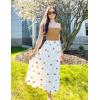 ZESICA Women’s 2026 Summer Boho Strapless Midi Dress Off Shoulder Polka Dot Printed Flowy A Line Long Dresses with Pockets