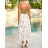 ZESICA Women’s 2026 Summer Boho Strapless Midi Dress Off Shoulder Polka Dot Printed Flowy A Line Long Dresses with Pockets