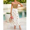 ZESICA Women’s 2026 Summer Boho Strapless Midi Dress Off Shoulder Polka Dot Printed Flowy A Line Long Dresses with Pockets