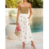 ZESICA Women’s 2026 Summer Boho Strapless Midi Dress Off Shoulder Polka Dot Printed Flowy A Line Long Dresses with Pockets