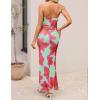 ZESICA Women’s 2026 Summer Halter Neck Floral Print Maxi Dress Sleeveless Backless Wedding Guest Party Bodycon Long Dresses(Light Green)
