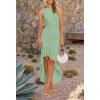 ZESICA Women’s 2026 Summer Ruched Bodycon Dress Sleeveless Backless Ruffle Mermaid Cocktail Wedding Party Dresses(Sage)