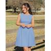 ZESICA Women’s 2026 Summer Sleeveless Cocktail Mini Dress Boat Neck Backless Swing A Line Wedding Club Party Short Dresses(Light Blue)