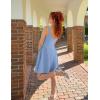 ZESICA Women’s 2026 Summer Sleeveless Cocktail Mini Dress Boat Neck Backless Swing A Line Wedding Club Party Short Dresses(Light Blue)