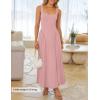 ZESICA Womens 2026 Summer Sleeveless Square Neck Sundress Casual Long Flowy A Line Beach Vacation Maxi Dresses(Greypink)