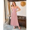 ZESICA Womens 2026 Summer Sleeveless Square Neck Sundress Casual Long Flowy A Line Beach Vacation Maxi Dresses(Greypink)