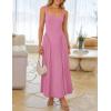 ZESICA Womens 2026 Summer Sleeveless Square Neck Sundress Casual Long Flowy A Line Beach Vacation Maxi Dresses(Pink)