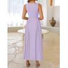 ZESICA Womens 2026 Summer Sleeveless Square Neck Sundress Casual Long Flowy A Line Beach Vacation Maxi Dresses(Purple)