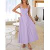 ZESICA Womens 2026 Summer Sleeveless Square Neck Sundress Casual Long Flowy A Line Beach Vacation Maxi Dresses(Purple)