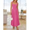 ZESICA Womens 2026 Summer Sleeveless Square Neck Sundress Casual Long Flowy A Line Beach Vacation Maxi Dresses(Rose)