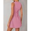 ZESICA Women’s 2026 Summer Sleeveless Tank Mini Dresses Square Neck A Line Flare Party Short Dress(Pink)
