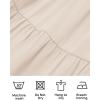 ZESICA Women’s Casual V Neck Long Sleeve Smocked High Waist Ruffle A Line Tiered Mini Dress(Beige)