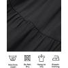 ZESICA Women’s Casual V Neck Long Sleeve Smocked High Waist Ruffle A Line Tiered Mini Dress(Black)
