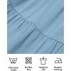 ZESICA Women’s Casual V Neck Long Sleeve Smocked High Waist Ruffle A Line Tiered Mini Dress(Blue)