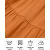 ZESICA Women’s Casual V Neck Long Sleeve Smocked High Waist Ruffle A Line Tiered Mini Dress(Caramel)