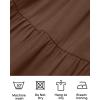 ZESICA Women’s Casual V Neck Long Sleeve Smocked High Waist Ruffle A Line Tiered Mini Dress(Coffee)