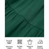 ZESICA Women’s Casual V Neck Long Sleeve Smocked High Waist Ruffle A Line Tiered Mini Dress(Darkgreen)