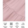 ZESICA Women’s Casual V Neck Long Sleeve Smocked High Waist Ruffle A Line Tiered Mini Dress(Darkpink)