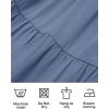 ZESICA Women’s Casual V Neck Long Sleeve Smocked High Waist Ruffle A Line Tiered Mini Dress(Dustyblue)