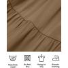 ZESICA Women’s Casual V Neck Long Sleeve Smocked High Waist Ruffle A Line Tiered Mini Dress(Mocha)