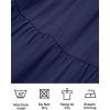 ZESICA Women’s Casual V Neck Long Sleeve Smocked High Waist Ruffle A Line Tiered Mini Dress(Navy)