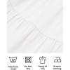 ZESICA Women’s Casual V Neck Long Sleeve Smocked High Waist Ruffle A Line Tiered Mini Dress(White)