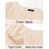 ZESICA Women’s Fall Long Sleeve Maxi Dresses 2026 Crew Neck Swiss Dot Tiered Flowy A Line Wedding Cocktail Party Dress(Beige)