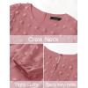 ZESICA Women’s Fall Long Sleeve Maxi Dresses 2026 Crew Neck Swiss Dot Tiered Flowy A Line Wedding Cocktail Party Dress(Dusty Pink)