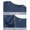 ZESICA Women’s Fall Long Sleeve Maxi Dresses 2026 Crew Neck Swiss Dot Tiered Flowy A Line Wedding Cocktail Party Dress(Navy)