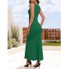 ZESICA Women’s Sleeveless Formal Maxi Dresses 2026 Summer Ribbed Square Neck High Split Party Bodycon Long Dress(Green)