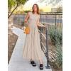 ZESICA Women’s Summer 2026 Sleeveless Maxi Dress One Shoulder Casual Slim Swing Pleated Formal Dresses with Pockets(Lightapricot)