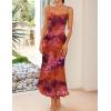 ZESICA Womens Summer Floral Spaghetti Straps Maxi Dress 2026 Sleeveless Square Neck Bodycon Beach Boho Long Dresses(Purple)