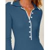 ZESICA Women’s Long Sleeve Sweater Dress 2026 Fall V Neck Ribbed Knit Casual Formal Cocktail Bodycon Maxi Dresses(Dark Blue)