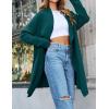ZESICA Women’s Casual Lapel Cardigan Long Sleeve Open Front Irregular Hem Soft Knitted Sweater Coat with Pockets(Tealgreen)