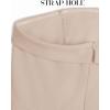 ZESICA Women’s Strapless Jumpsuit Casual Off Shoulder High Waist Wide Leg Side Slit Long Romper Playsuits with Pockets(Greyapricot)