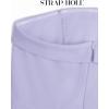 ZESICA Women’s Strapless Jumpsuit Casual Off Shoulder High Waist Wide Leg Side Slit Long Romper Playsuits with Pockets(Purple)