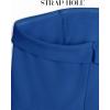 ZESICA Women’s Strapless Jumpsuit Casual Off Shoulder High Waist Wide Leg Side Slit Long Romper Playsuits with Pockets(Royalblue)