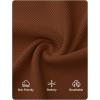 ZESICA Women’s Mesh Puff Long Sleeve Shirts 2026 Spring Fall V Neck Ribbed Knit Sexy Going Out Tops Casual Work Blouse(Brown)