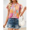 ZESICA Women’s Short Sleeve Floral Blouse 2026 Summer Botton Down Shirts Loose Casual Boho Tops Trendy Outfits(Yellow Purple)