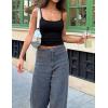 ZESICA Women’s Summer Sleeveless Camisole Tops 2026 Spaghetti Strap Knit Tank Top Square Neck Slim Fit Crop Trendy Shirt(Black)