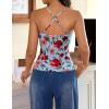 ZESICA Women’s Summer Sleeveless Camisole Tops 2026 Spaghetti Strap Knit Tank Top Square Neck Slim Fit Crop Trendy Shirt(Blue)