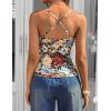 ZESICA Women’s Summer Sleeveless Camisole Tops 2026 Spaghetti Strap Knit Tank Top Square Neck Slim Fit Crop Trendy Shirt(Dim)