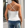 ZESICA Women’s Summer Sleeveless Camisole Tops 2026 Spaghetti Strap Knit Tank Top Square Neck Slim Fit Crop Trendy Shirt(White)