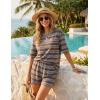 ZESICA Womens Summer 2 Piece Short Sets Striped Oversized Matching Lounge Airport Travel Workout Beach Vacation Outfits(Blue)
