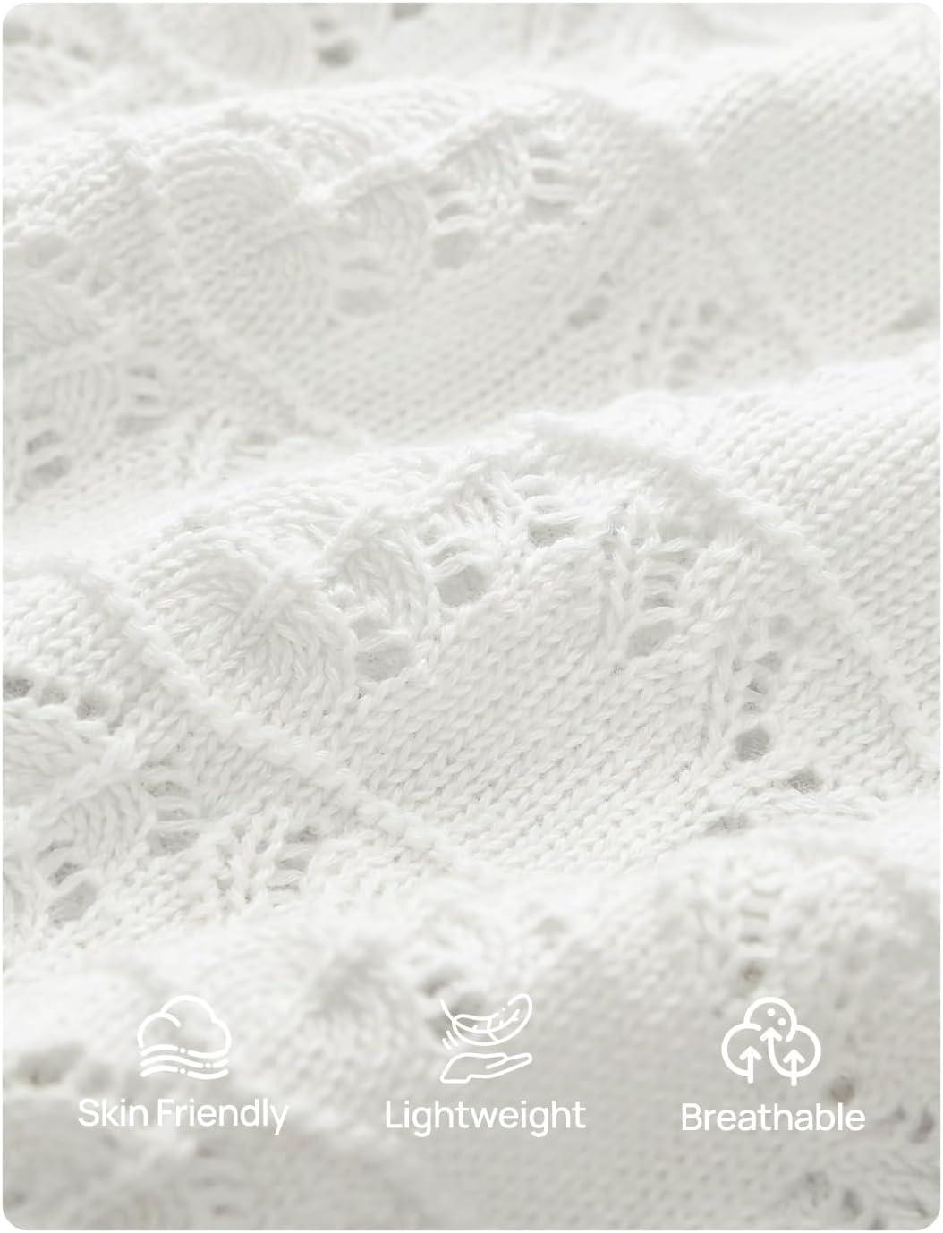 imageZESICA Womens Crochet Short Sleeve Sweaters 2026 Summer Casual Crewneck Hollow Out Tops Beach Vacation Shirts OutfitsWhite