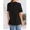 ZESICA Women’s Crochet Short Sleeve Sweaters 2026 Summer Casual Crewneck Hollow Out Tops Beach Vacation Shirts Outfits(Black)