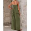 ZESICA Women’s Summer 2 Piece Sets 2026 Spring Casual Strapless Tube Top Wide Leg Pants Ruffle Beach Vacation Outfits(Armygreen)